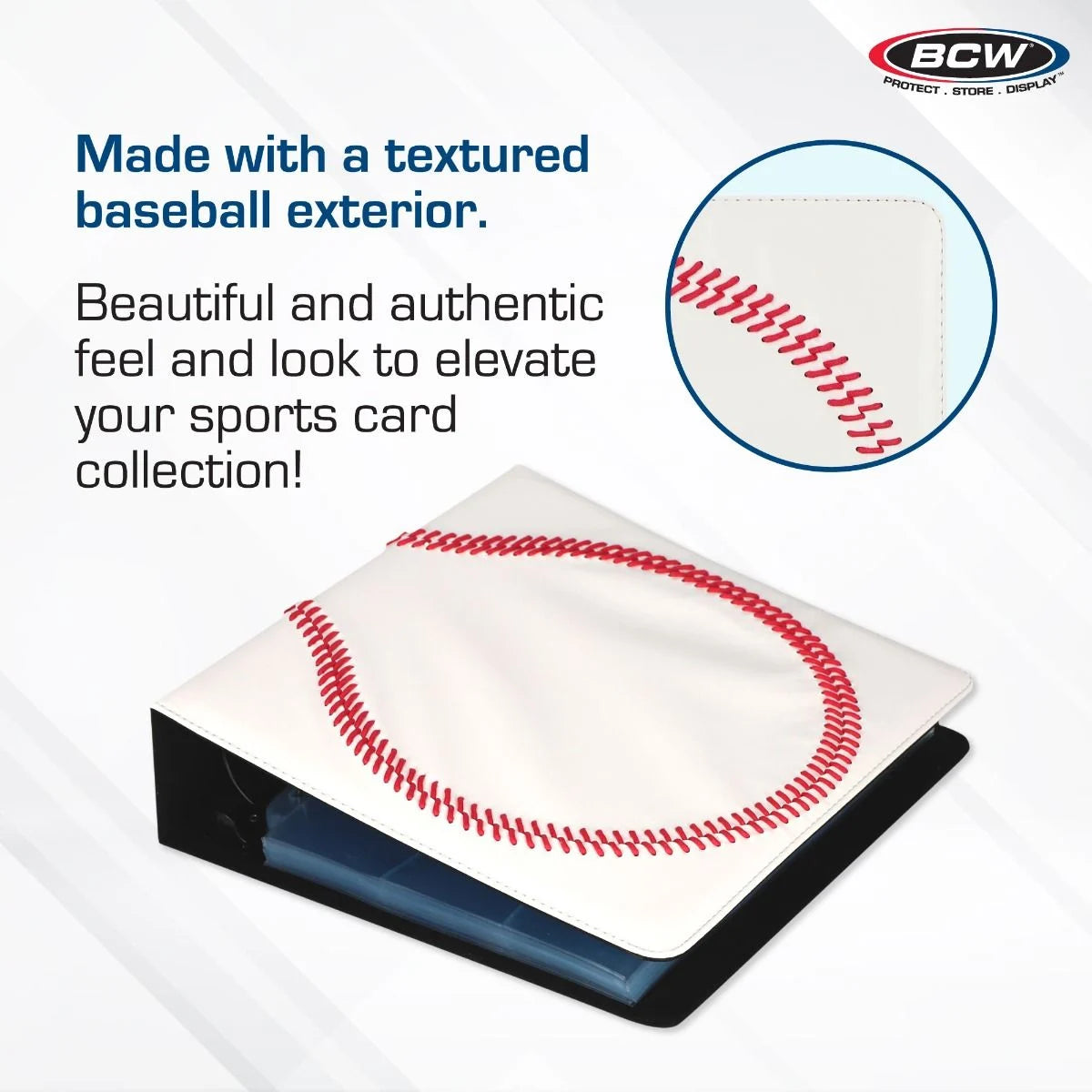 BCW - Album/Binder/Portfolio - 3'' Premium White - Baseball