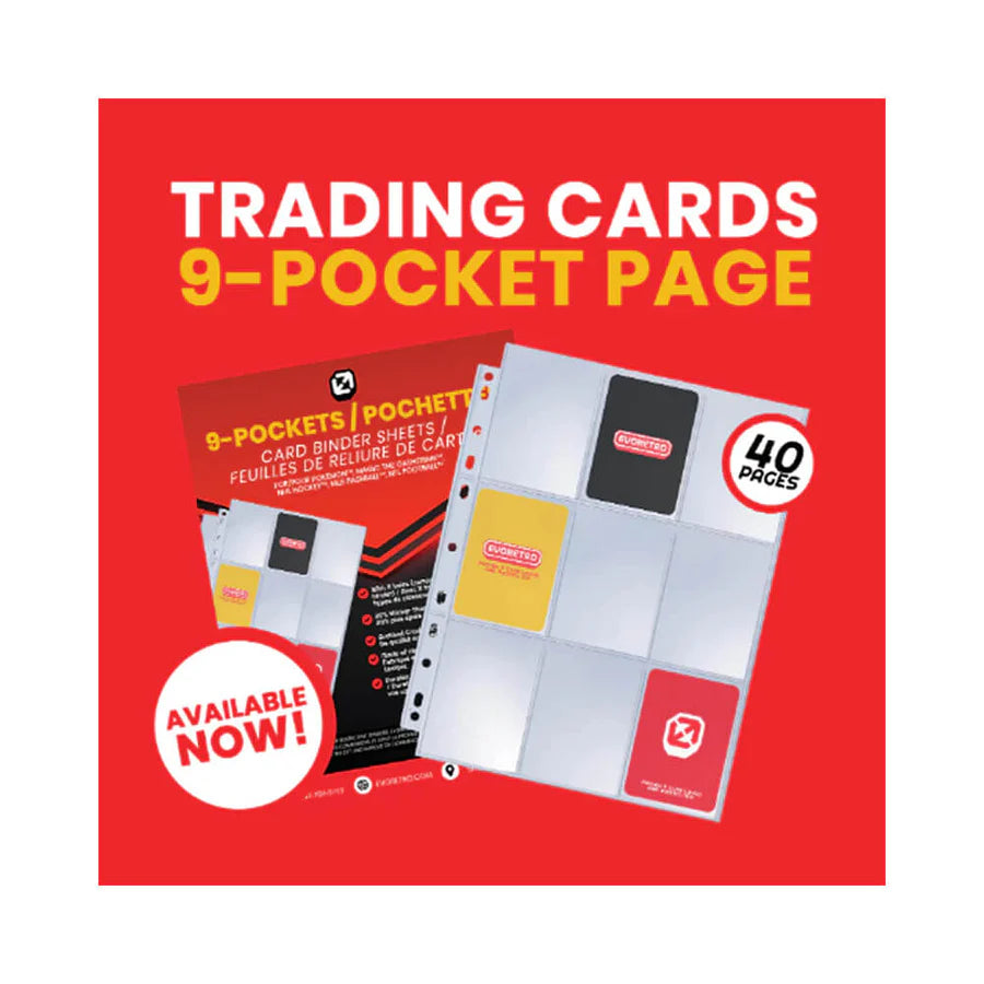 EVORETRO - 9 Pocket Pages for Standard Size Cards - Qty:40
