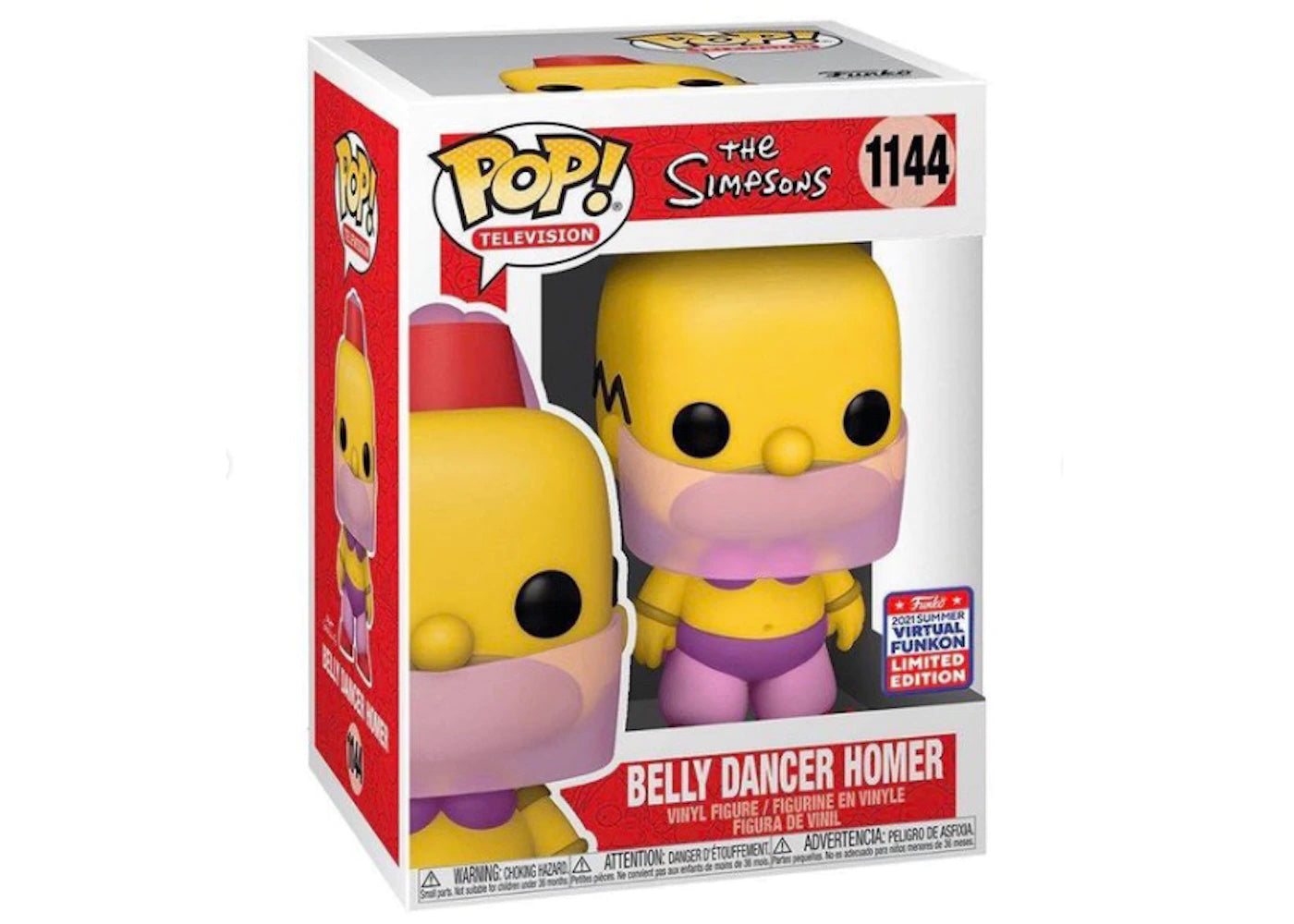 Pop! Television - The Simpsons - Belly Dancer Homer - #1144 - 2021 Summer Virtual Funkon LIMITED Edition