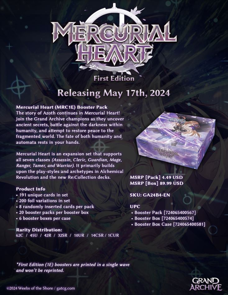 Grand Archive - Mercurial Heart - Booster Box (20 Packs) - 0