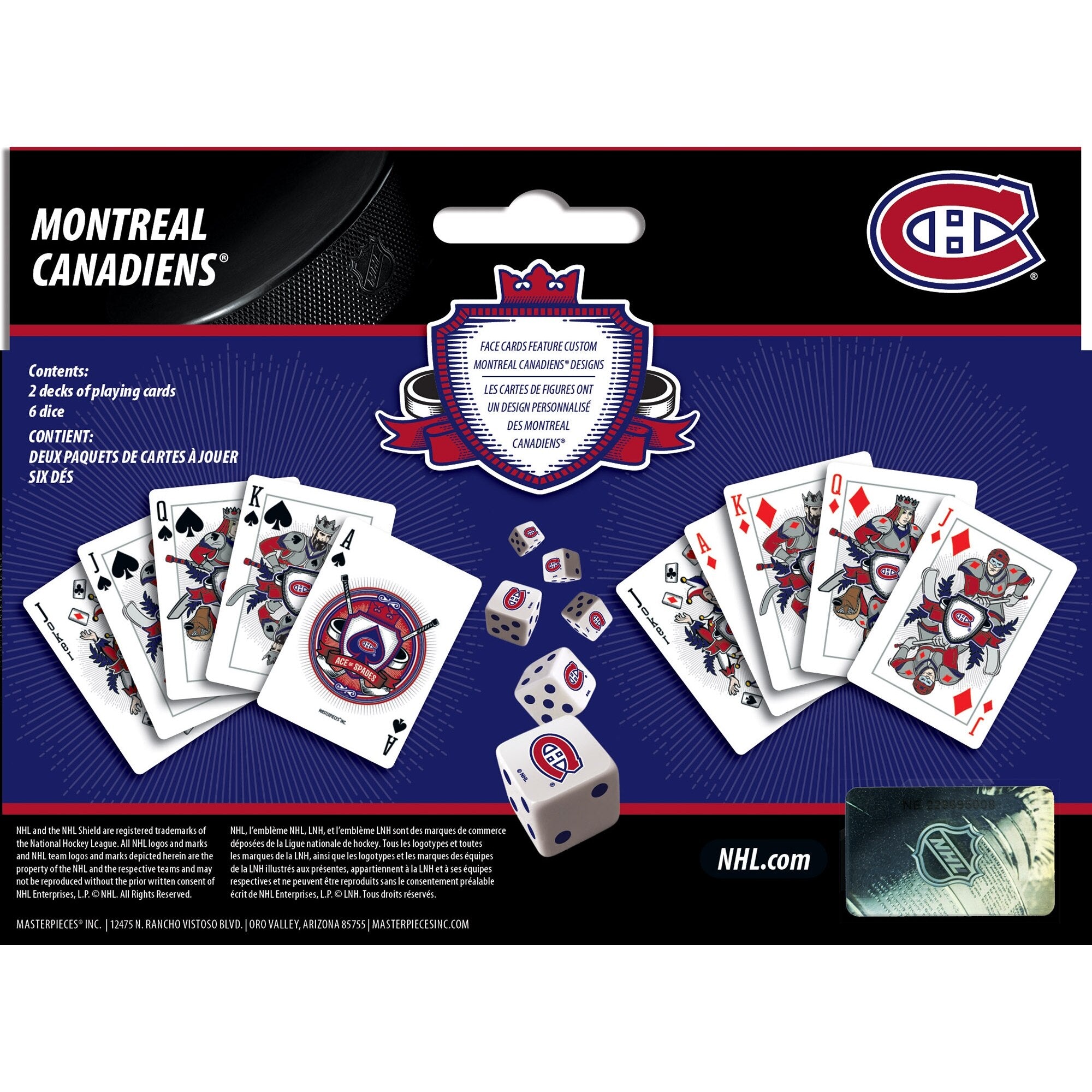 Hockey - Playing Cards & Dice Set - NHL Montreal Canadiens