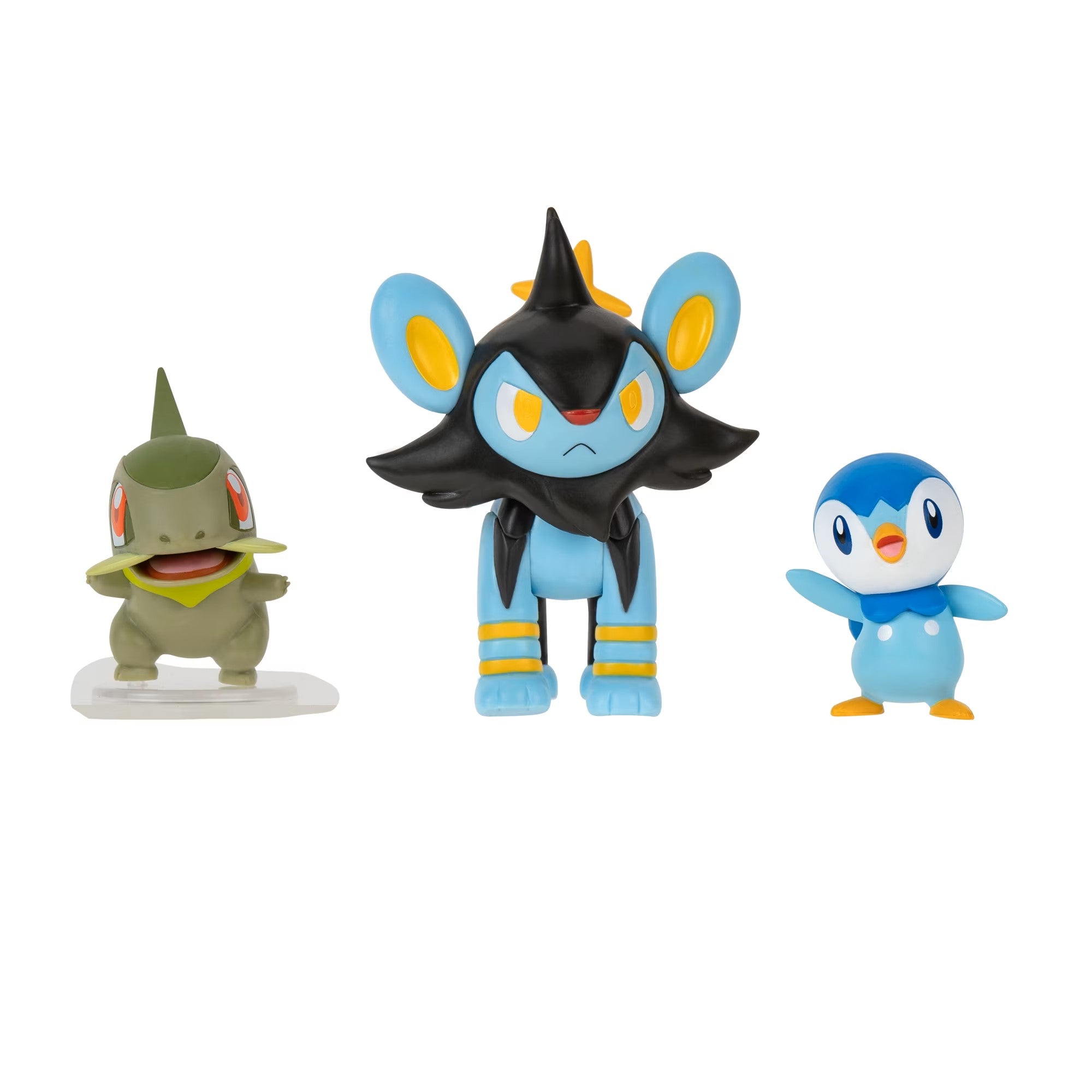 Pokemon Figurine - Battle Figure Set - Axew, Luxio & Piplup - Jazwares - 0