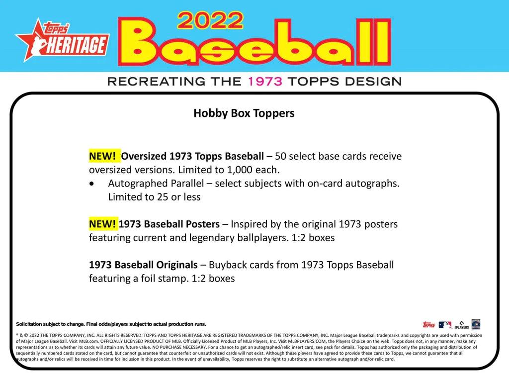 Baseball - 2022 - Topps Heritage - Hobby Pack (9 Cards) - Hobby Champion Inc