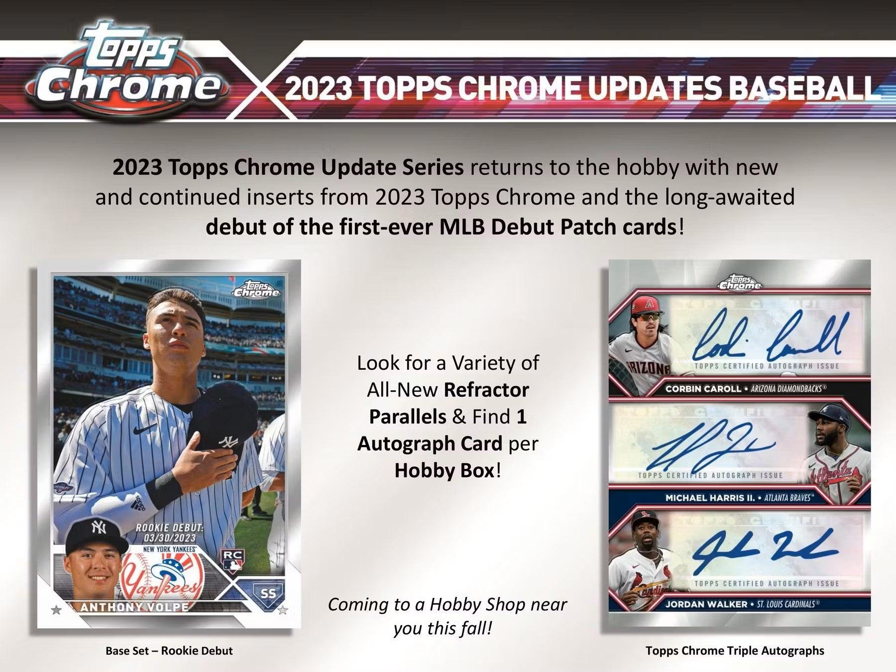 Baseball - 2023 - Topps Chrome Update Series - Hobby Pack (4 Cards) - Hobby Champion Inc