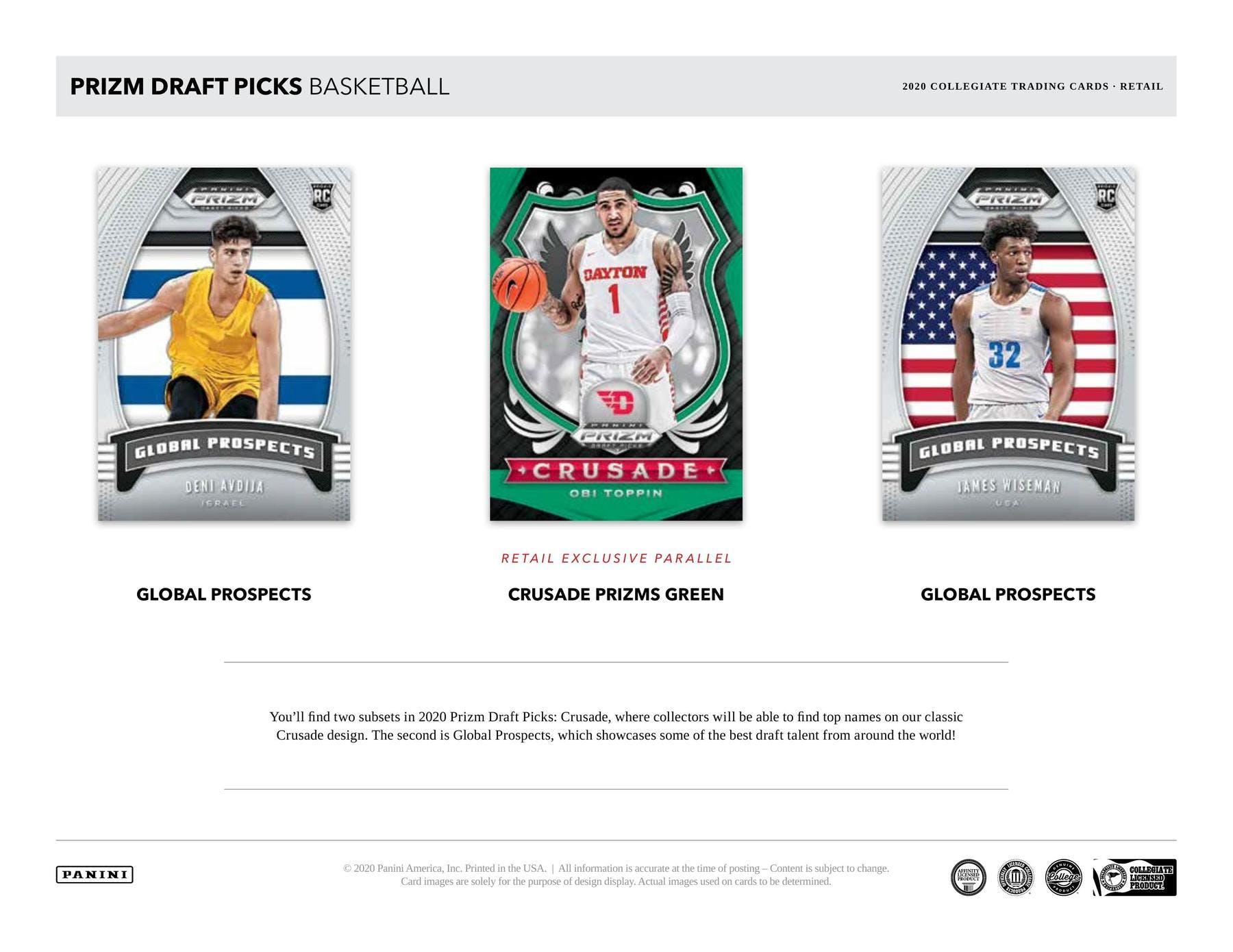 Basketball - 2020/21 - Panini Prizm Draft Picks - Retail Blister/Hanger Pack - Hobby Champion Inc