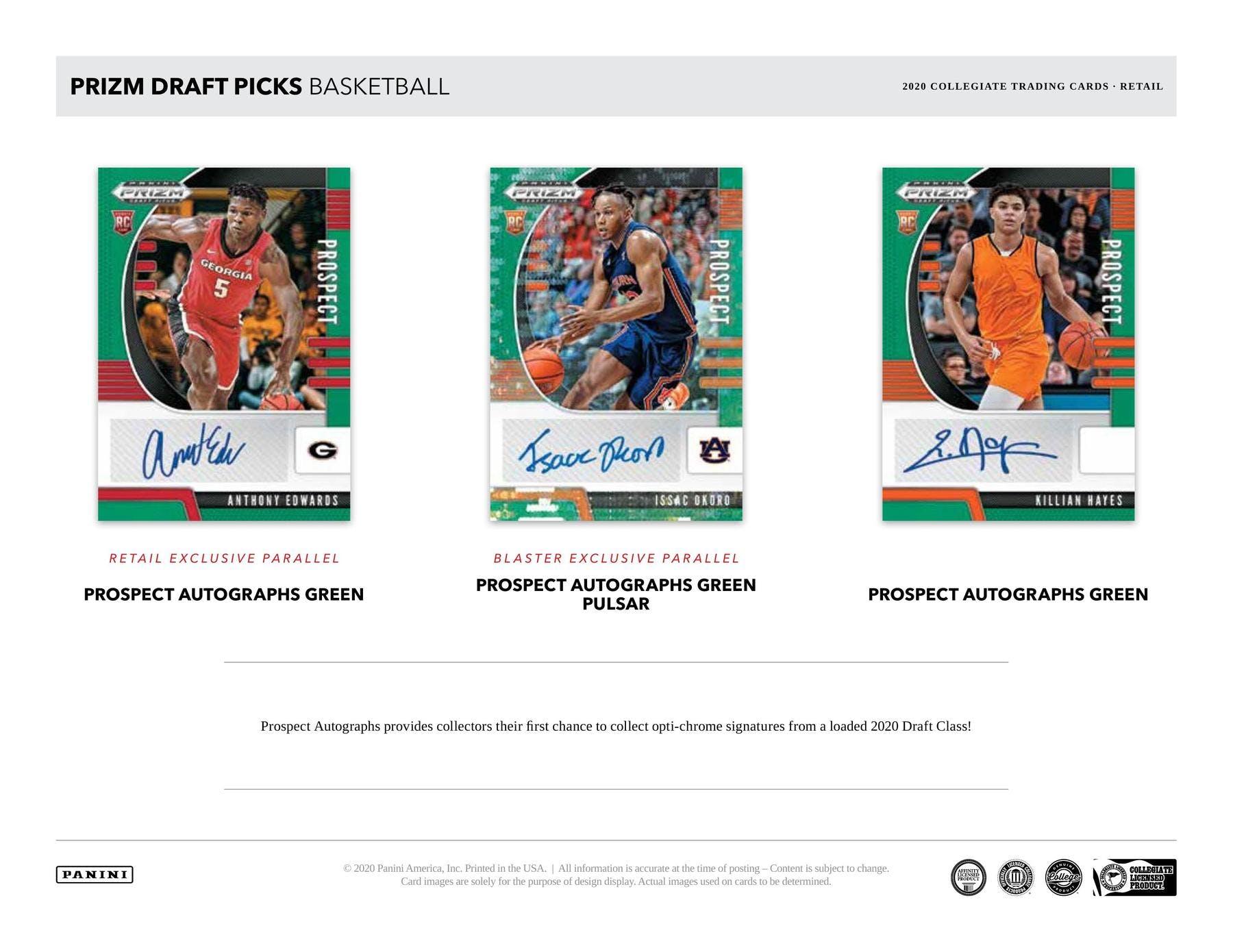 Basketball - 2020/21 - Panini Prizm Draft Picks - Retail Blister/Hanger Pack - Hobby Champion Inc