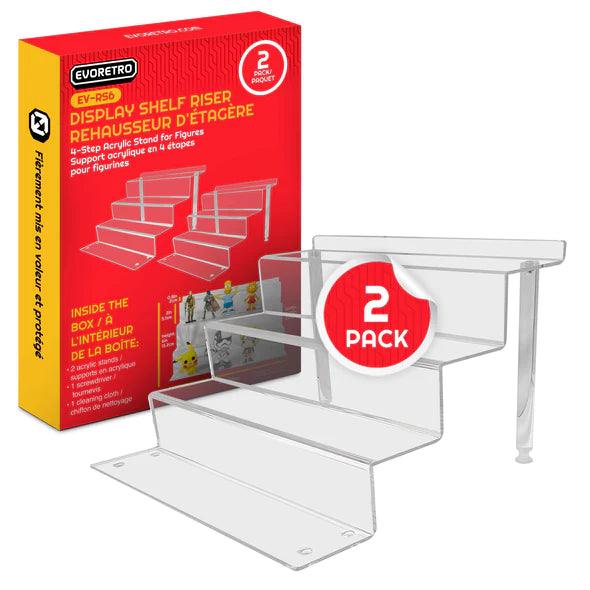 EVORETRO - Acrylic Display Stand - 6 Inches High - EV-RS6 - Pack of 2 - Hobby Champion Inc