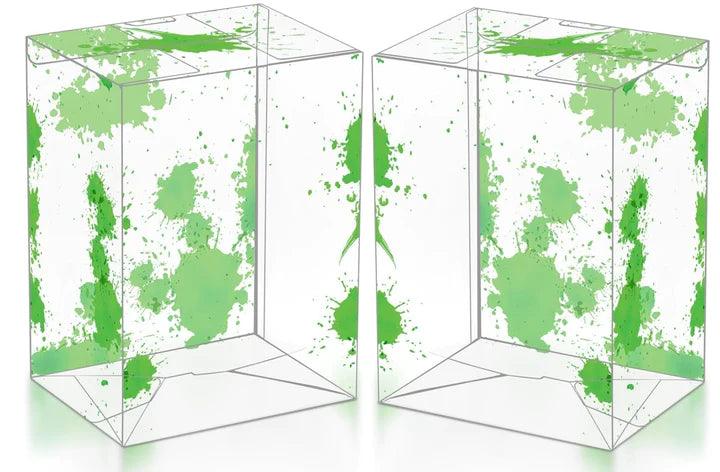 EVORETRO - Plastic Protector for Standard Size (4 Inches) Funko Pop! - Green Splatter - 0.40mm Thick - Pack of 1 - Hobby Champion Inc
