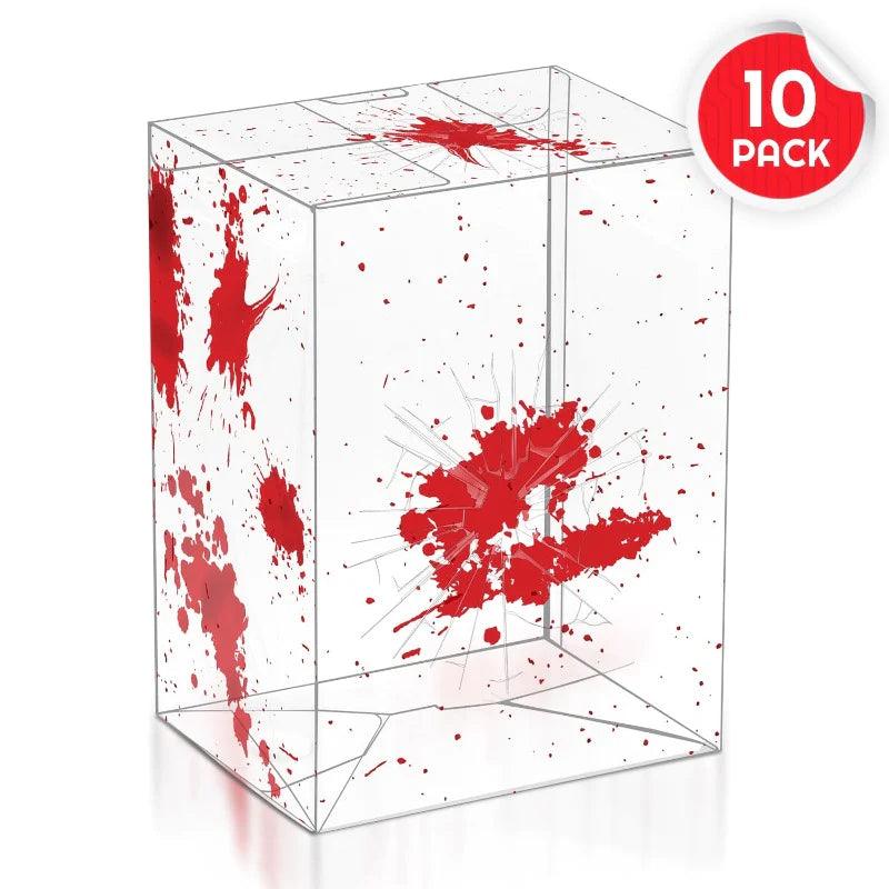 Plastic Protector for Standard Size (4 Inches) Funko Pop! - Red Blood With Bullet Holes - 0.40mm Thick - Pack of 10 unit - Hobby Champion Inc