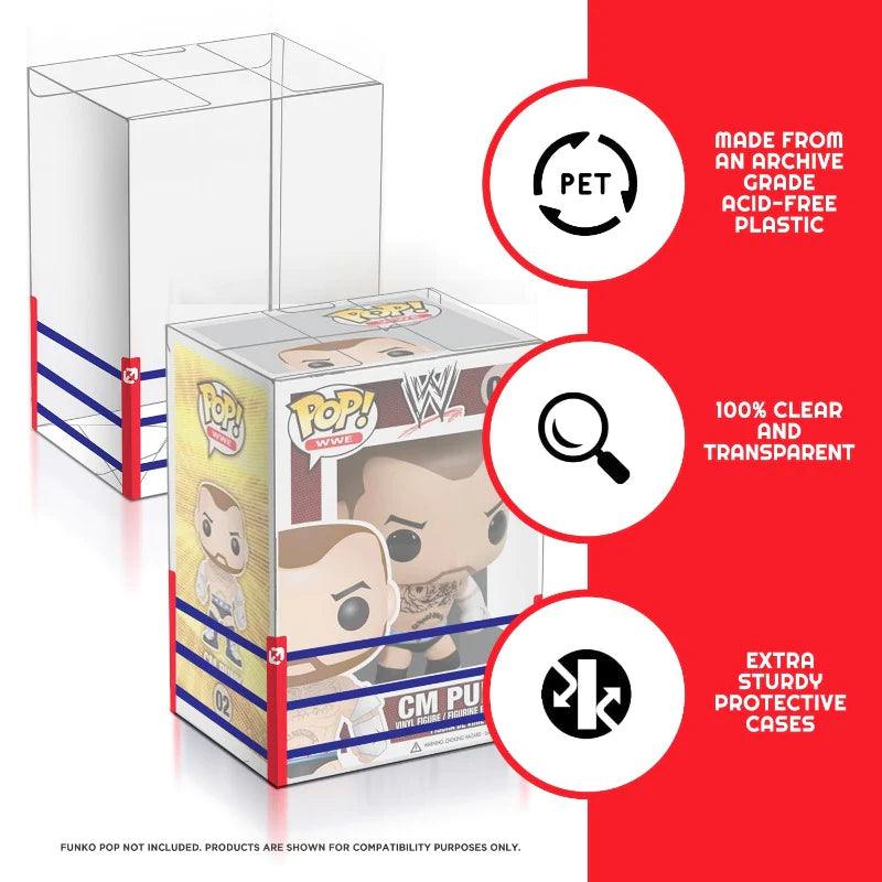 EVORETRO - Plastic Protector for Standard Size (4 Inches) Funko Pop! - Wrestling Ring - 0.40mm Thick - Pack of 10 - Hobby Champion Inc
