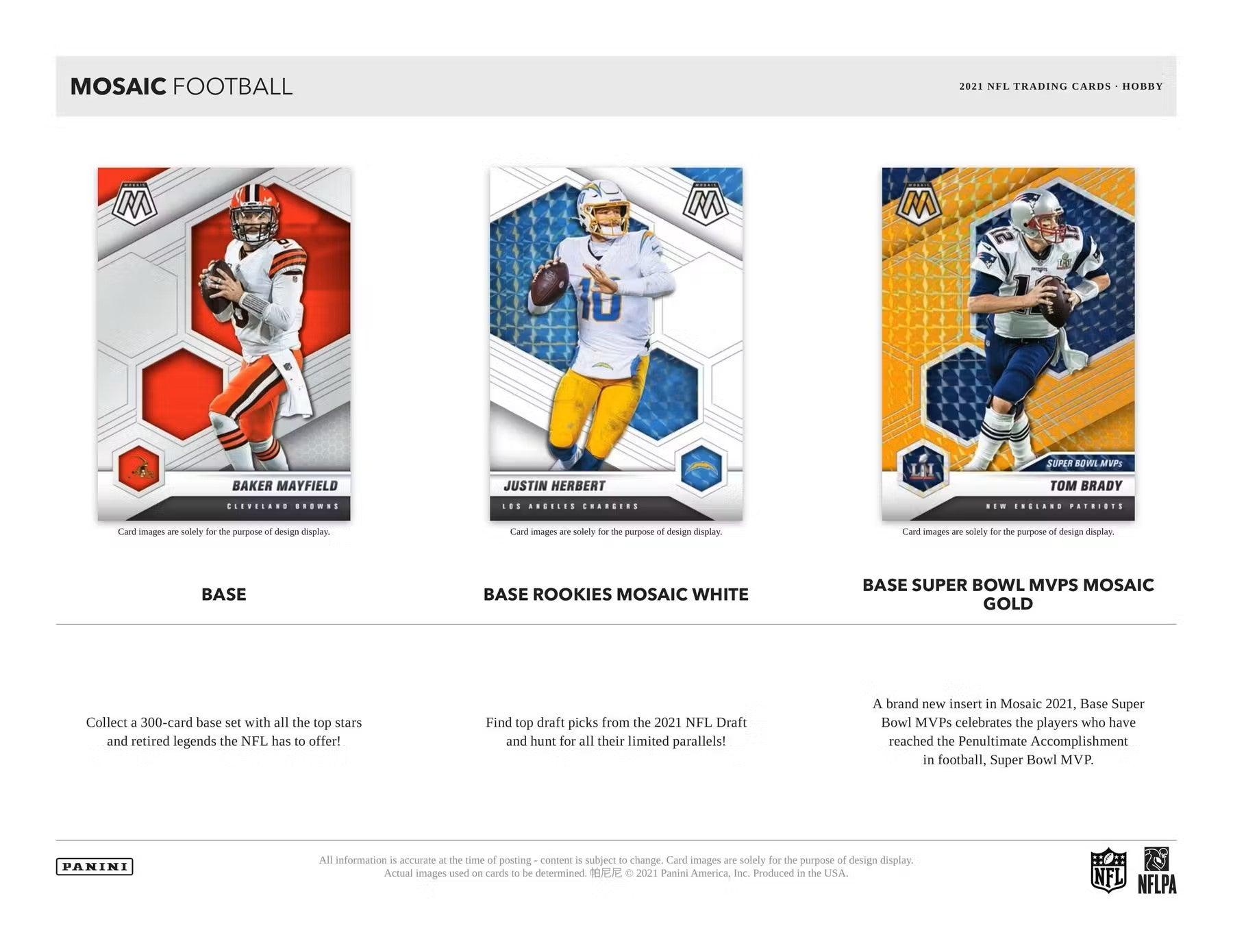 Football - 2021 - Panini Mosaic Football - Hobby Box (10 Packs) - Hobby Champion Inc