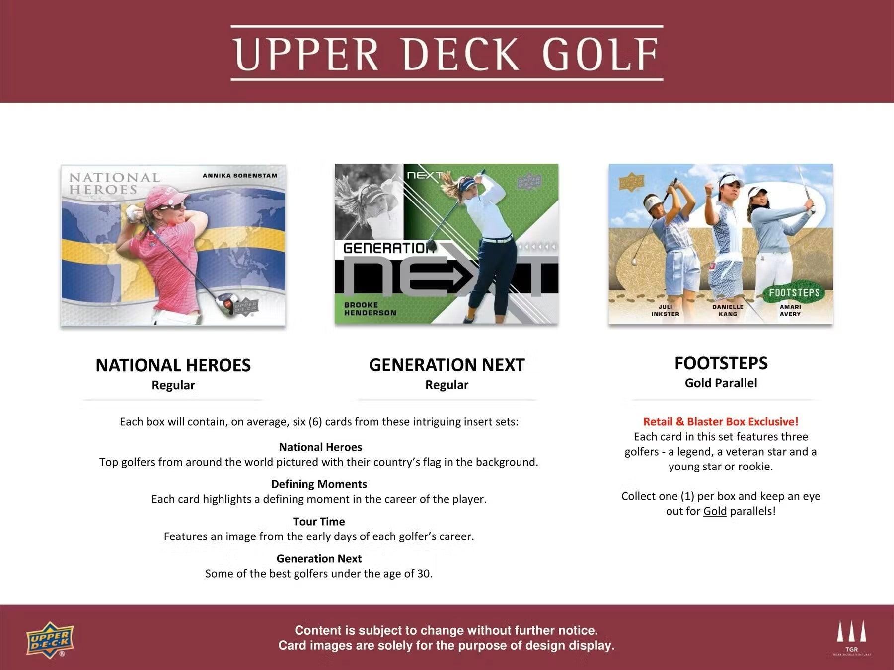 Golf - 2024 - Upper Deck - Blaster Box (6 Packs) - Hobby Champion Inc