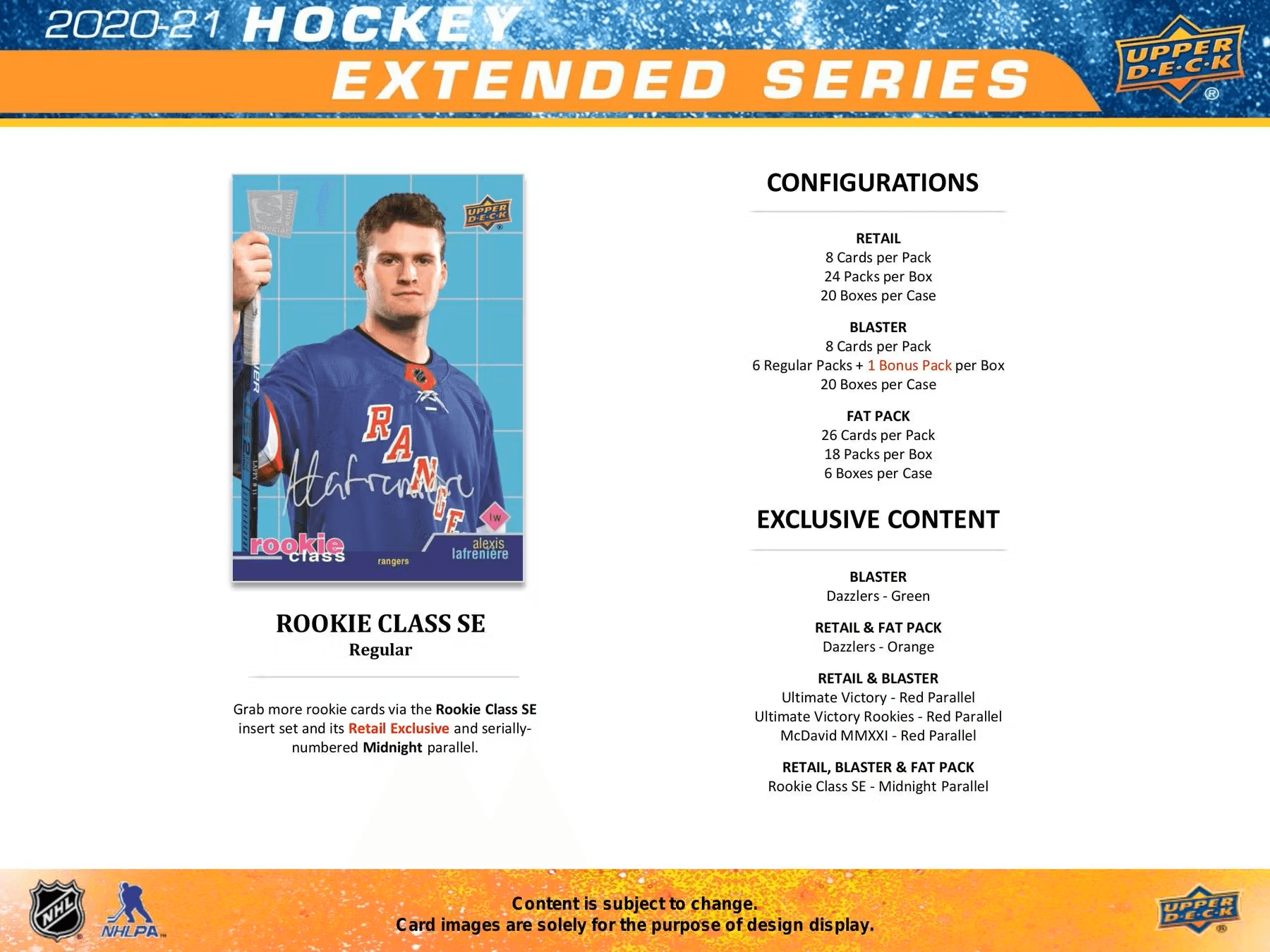 Hockey - 2020/21 - Upper Deck Extended Series - Retail Pack (8 Cards) - Hobby Champion Inc