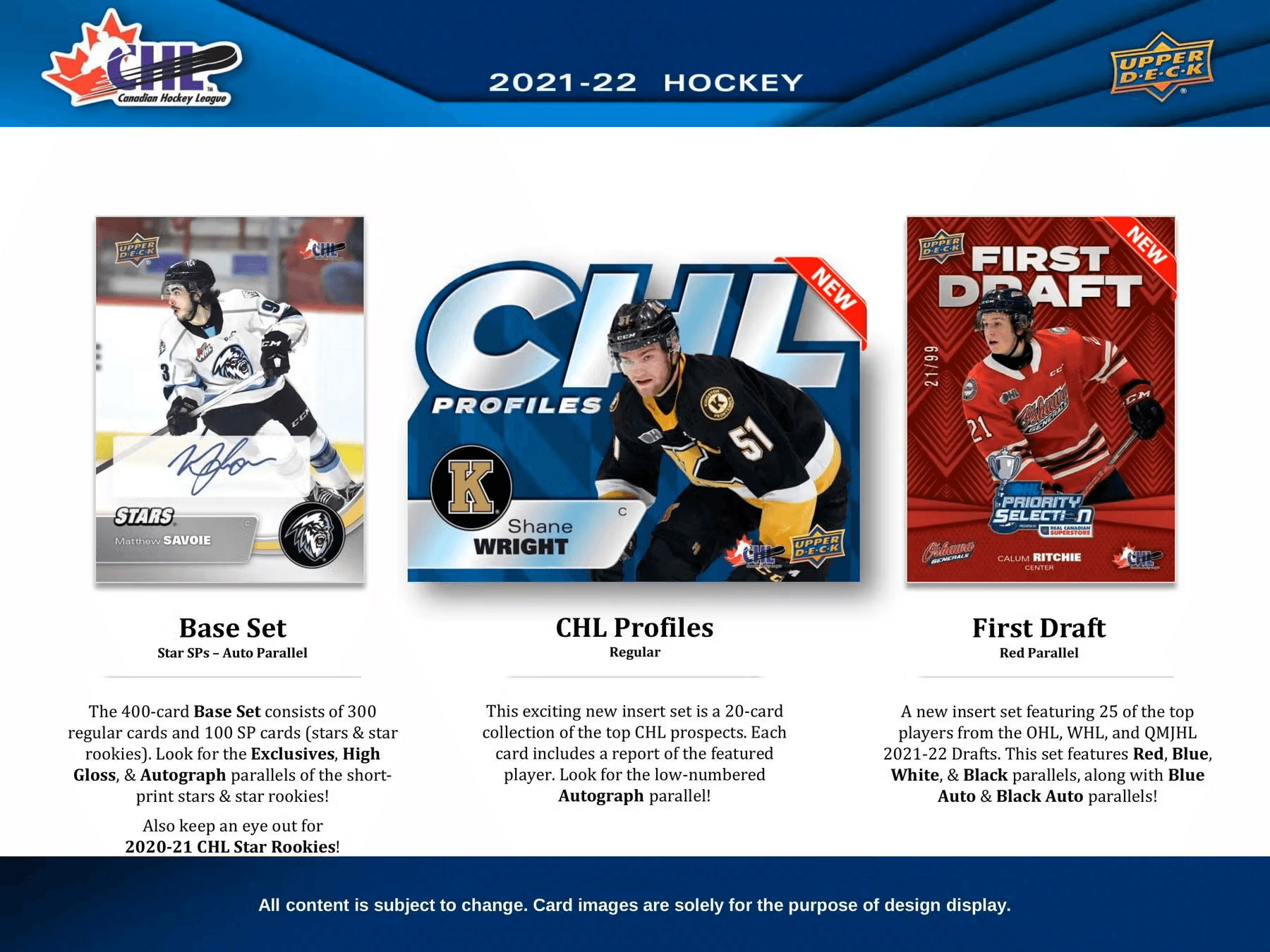 Hockey - 2021/22 - Upper Deck CHL - Hobby Pack (16 Cards) - Hobby Champion Inc