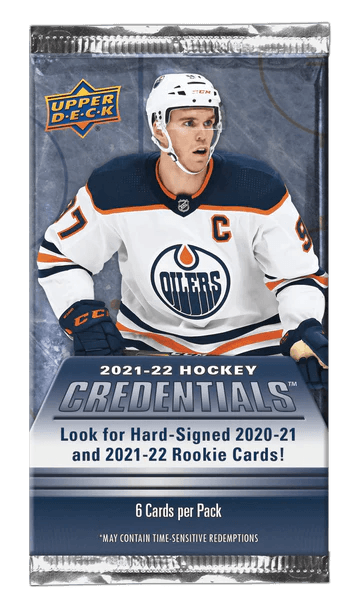 Hockey - 2021/22 - Upper Deck Credentials - Hobby Pack (6 Cards) - Hobby Champion Inc