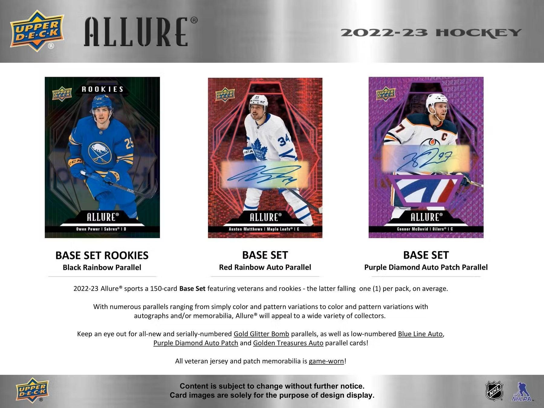 Hockey - 2022/23 - Upper Deck Allure - Hobby Pack (8 Cards) - Hobby Champion Inc