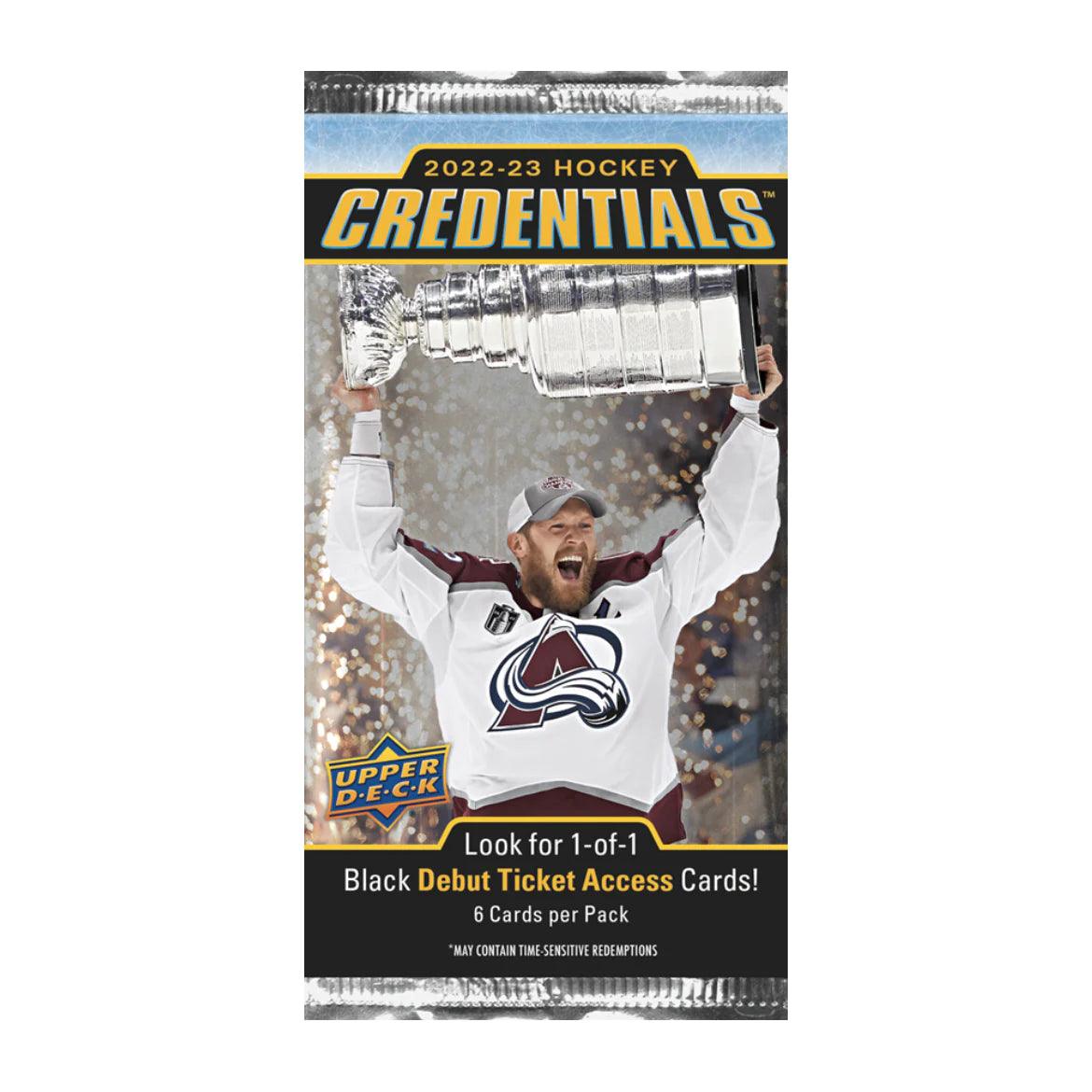 Hockey - 2022/23 - Upper Deck Credentials - Hobby Pack (6 Cards) - Hobby Champion Inc