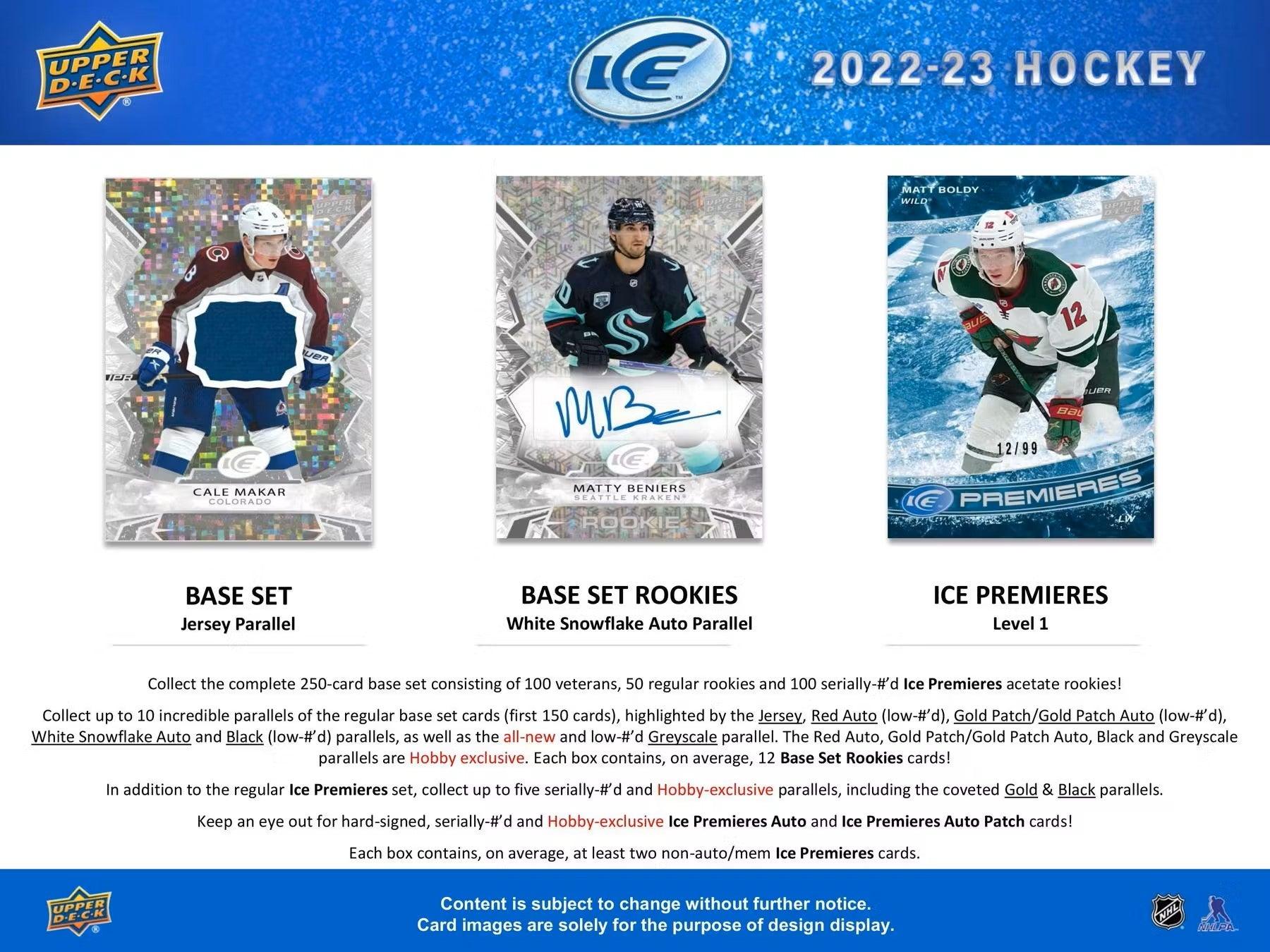 Hockey - 2022/23 - Upper Deck ICE - Hobby Pack (6 Cards) - Hobby Champion Inc