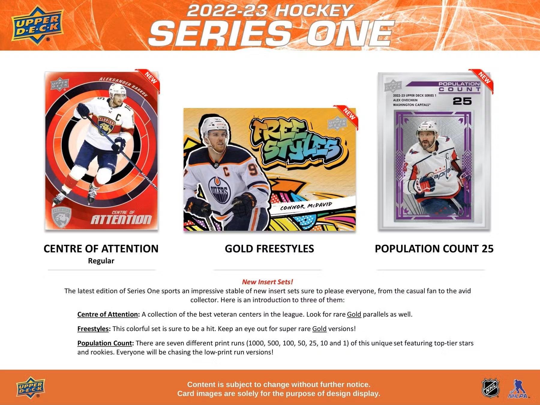 Hockey - 2022/23 - Upper Deck Series 1 - Hobby Pack (8 Cards) - Hobby Champion Inc