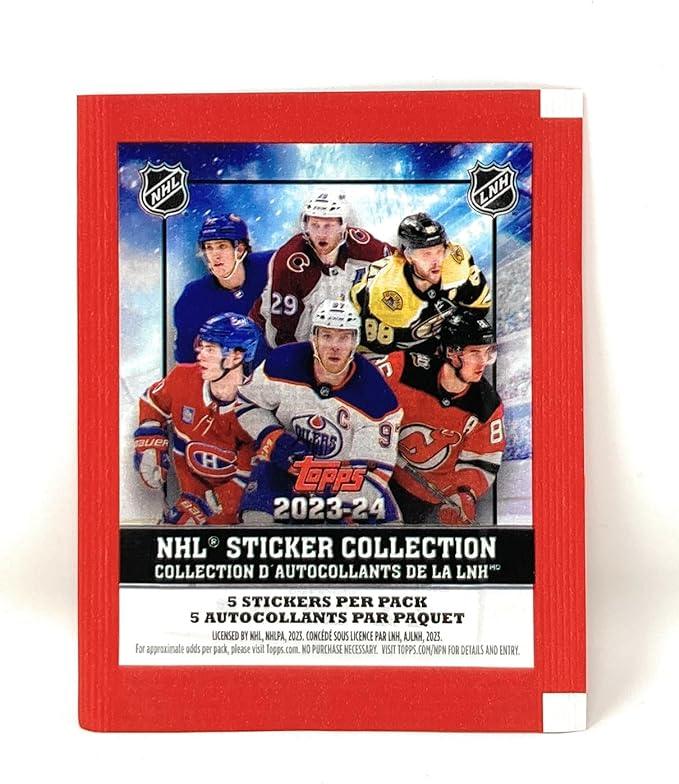Hockey - 2023/24 - Topps - NHL Sticker Pack (5 Stickers) - Hobby Champion Inc