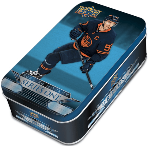 Hockey - 2023/24 - Upper Deck Series 1 - Tin Box (8 Packs + 1 Bonus Pack) - Hobby Champion Inc