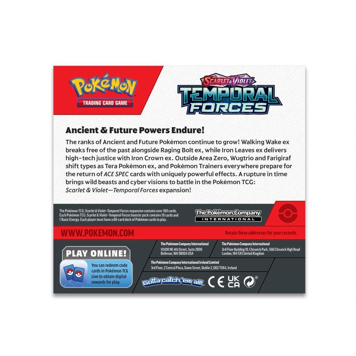 Pokemon Booster Box (36 Packs) - Scarlet & Violet - Temporal Forces - Hobby Champion Inc