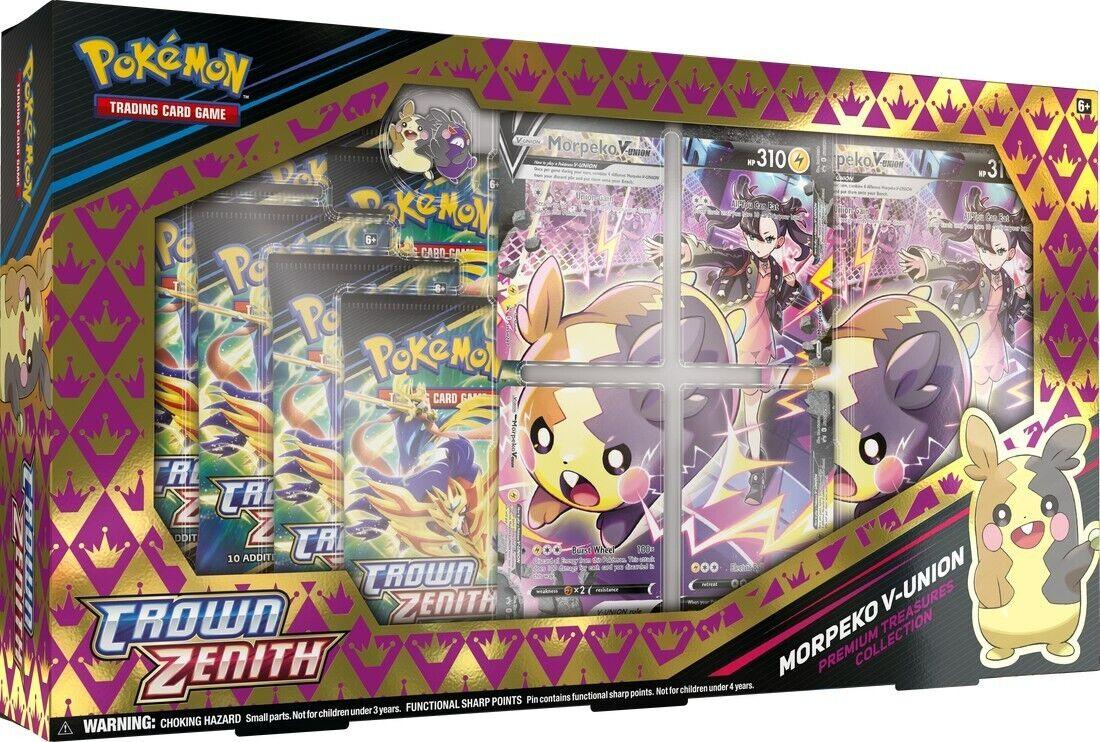 Pokemon Box - Premium Treasures Collection - Crown Zenith - Morpeko V-UNION - Hobby Champion Inc