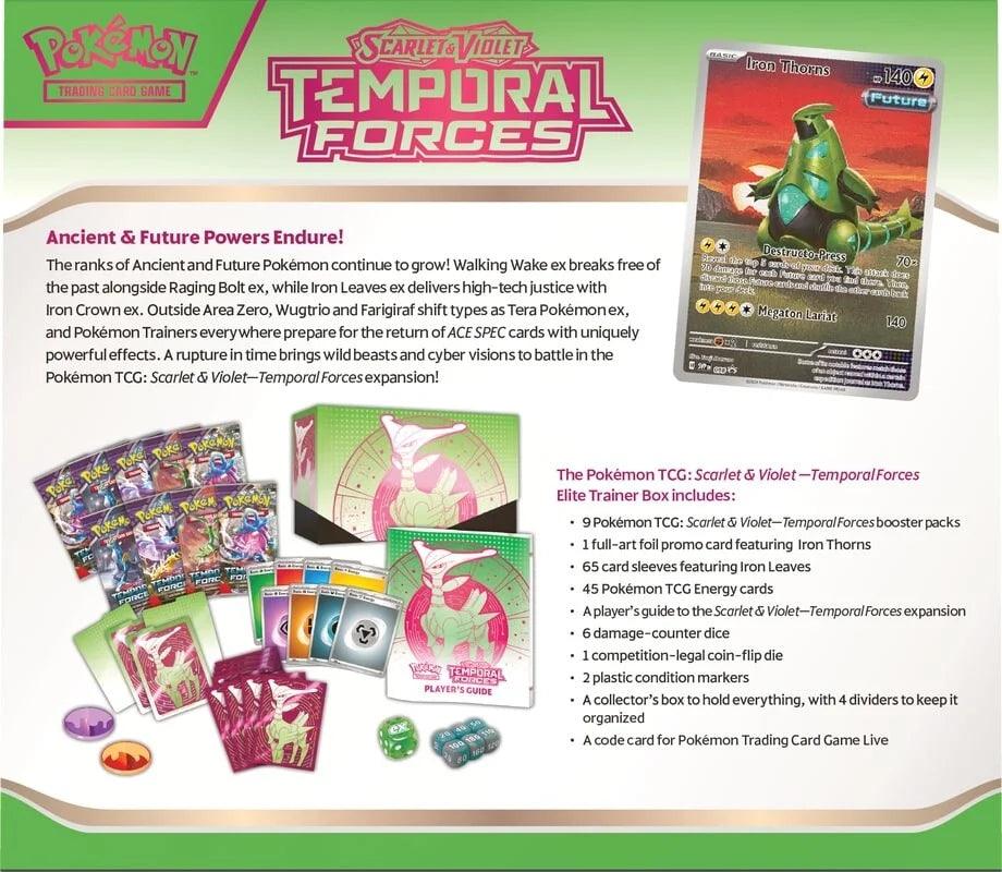 Pokemon Elite Trainer Box (ETB) - Scarlet & Violet - Temporal Forces - Hobby Champion Inc