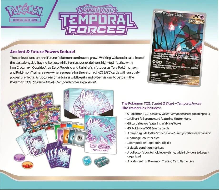 Pokemon Elite Trainer Box (ETB) - Scarlet & Violet - Temporal Forces (Walking Wake) - Hobby Champion Inc