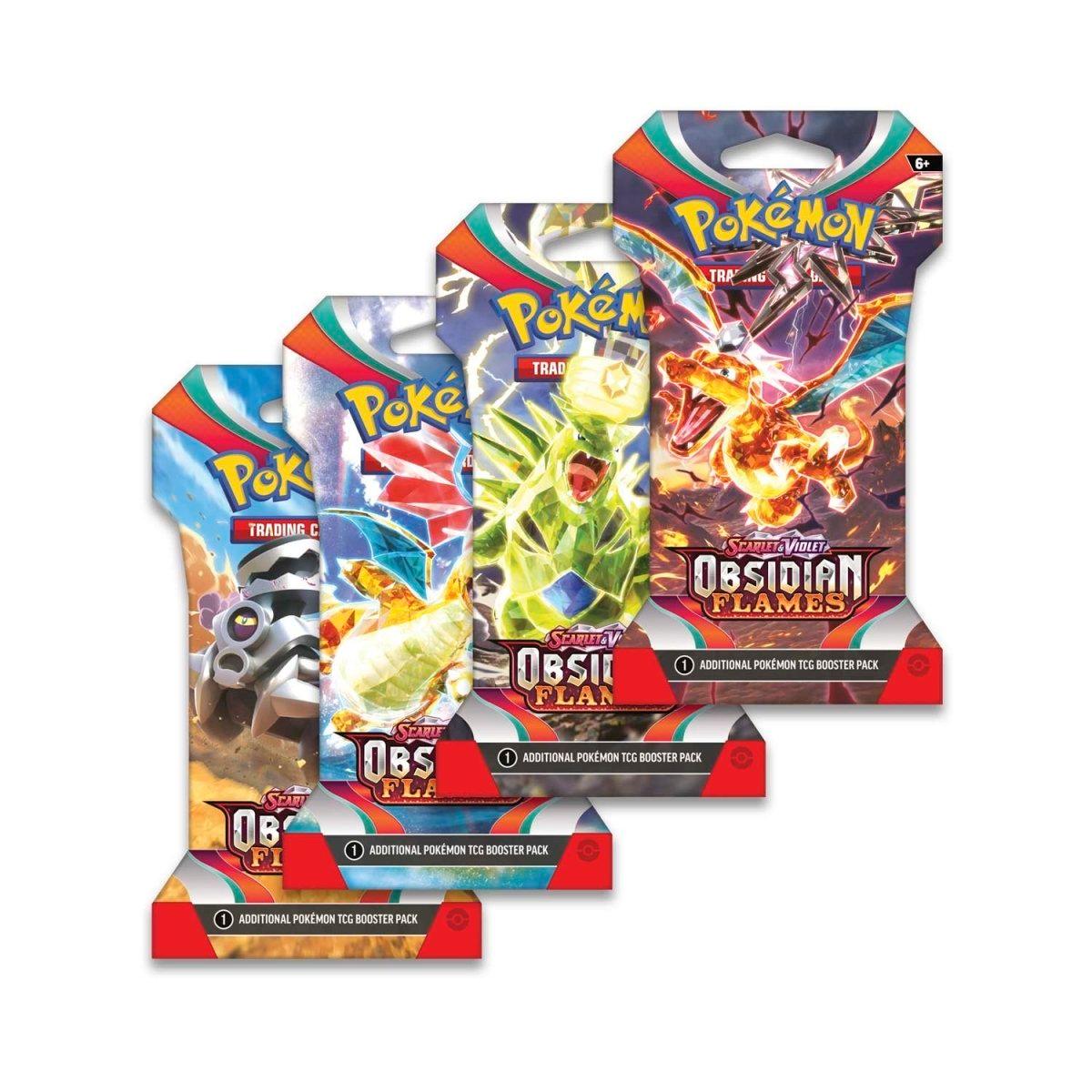Pokemon Sleeved Booster Pack (10 Cards) - Scarlet & Violet - Obsidian Flames - Hobby Champion Inc