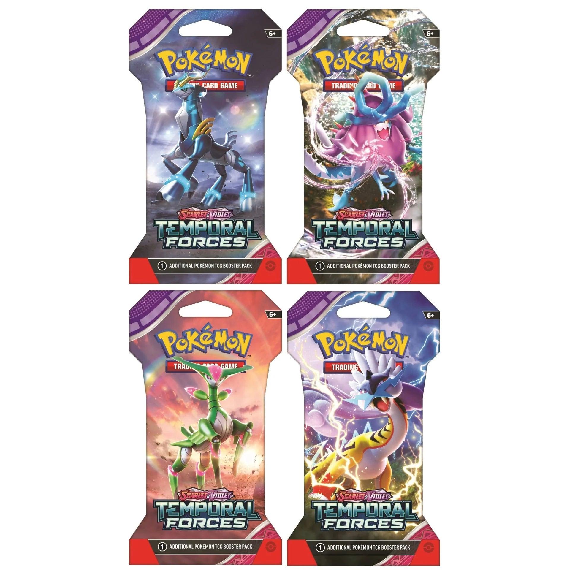 Pokemon Sleeved Booster Pack (10 Cards) - Scarlet & Violet - Temporal Forces - Hobby Champion Inc