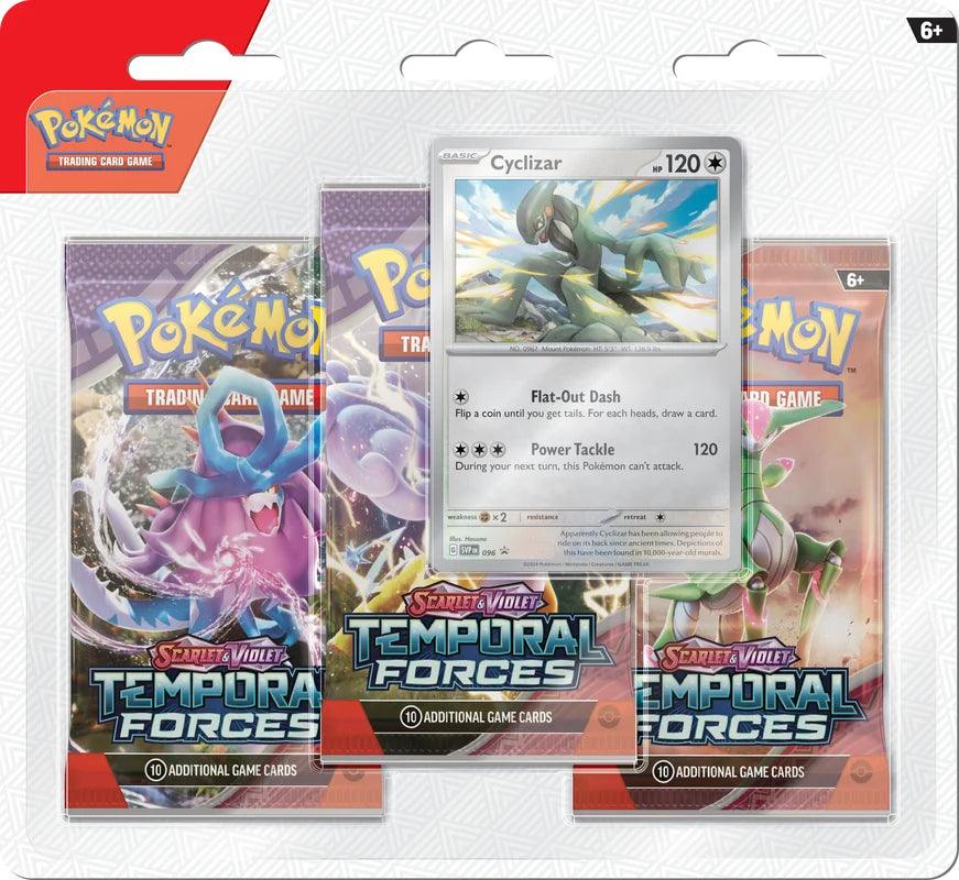 Pokemon Triple Booster Pack - Temporal Forces - 3 Booster Packs & Cyclizar Promo Card - Hobby Champion Inc