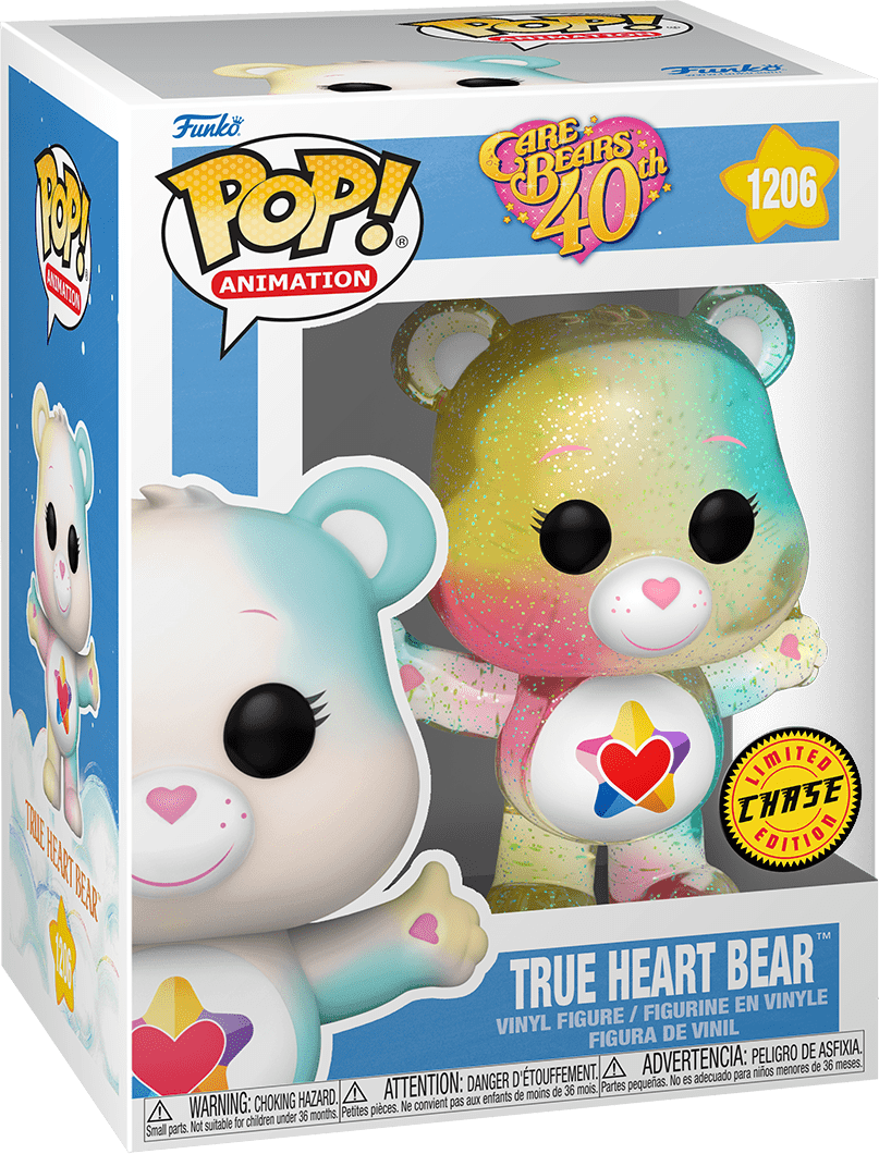 Pop! Animation - Care Bears 40th Anniversary - True Heart Bear - #1206 - LIMITED CHASE Edition - Hobby Champion Inc