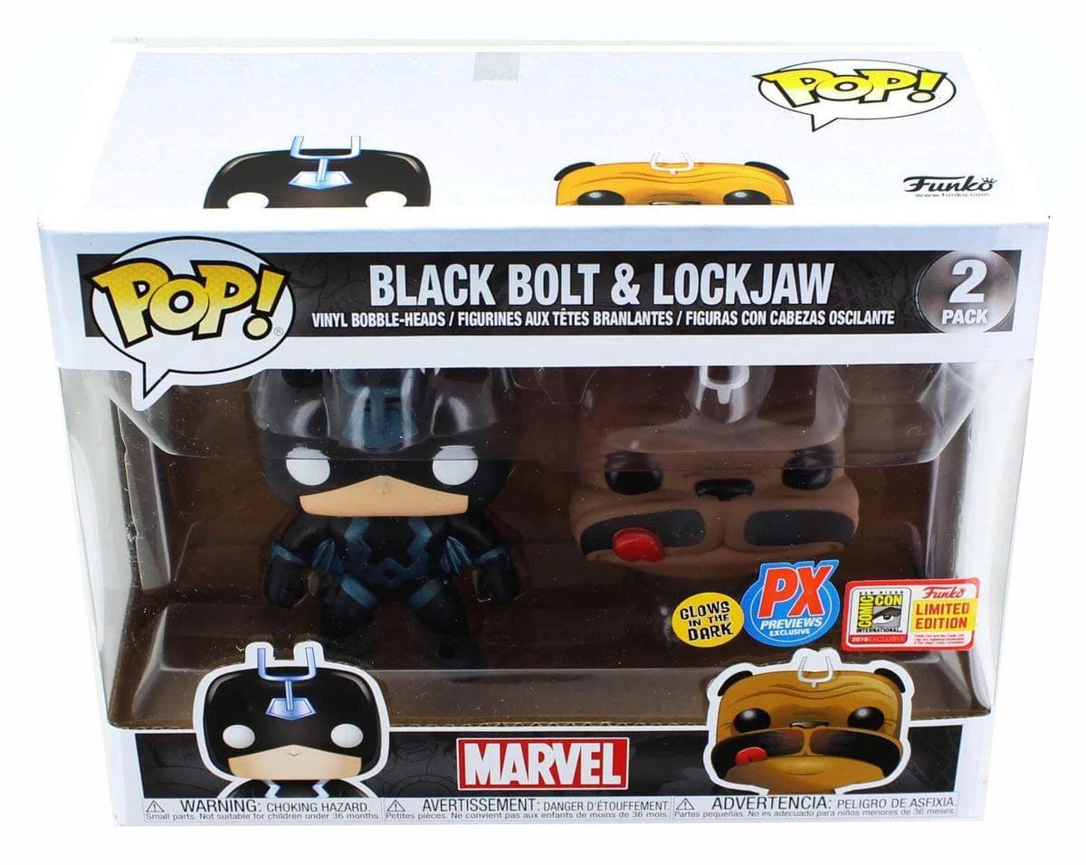 Pop! Marvel - Black Bolt & Lockjaw (2-Pack) - Glow In The Dark & EXCLUSIVE PX Previews & EXCLUSIVE 2018 San Diego Comic Con - Hobby Champion Inc