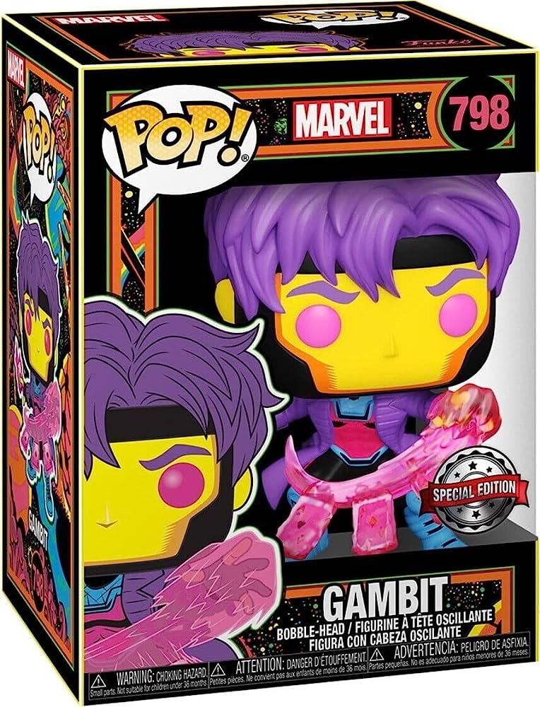 Pop! Marvel - Gambit - #798 - Black Light Glow & SPECIAL Edition - Hobby Champion Inc
