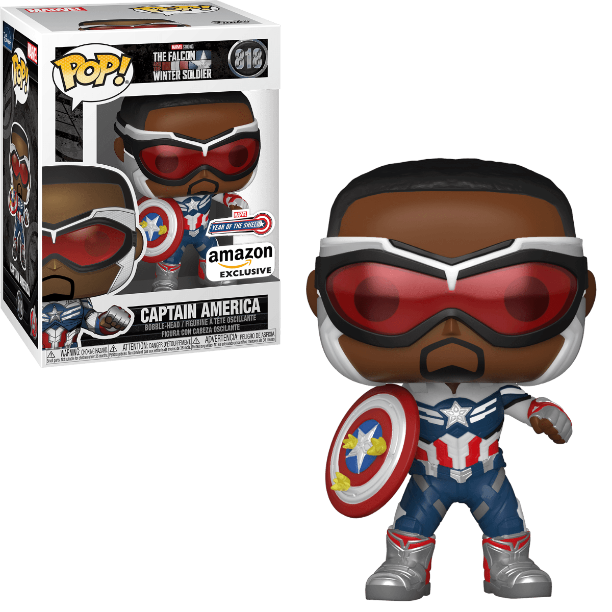 Pop! Marvel - The Falcon And The Winter Soldier - Captain America - #818 - Amazon EXCLUSIVE - Hobby Champion Inc