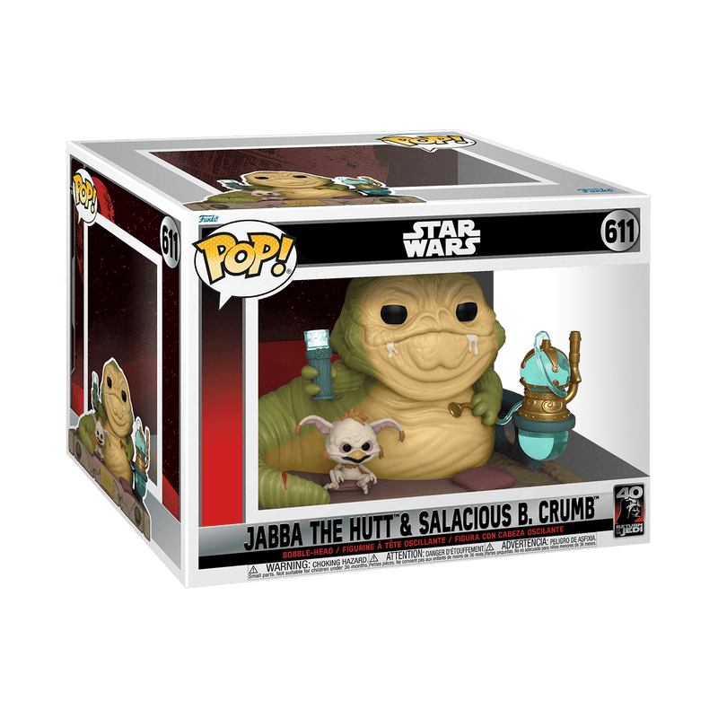 Pop! Moment - Star Wars - Jabba The Hutt & Salacious B. Crumb - #611 - Hobby Champion Inc