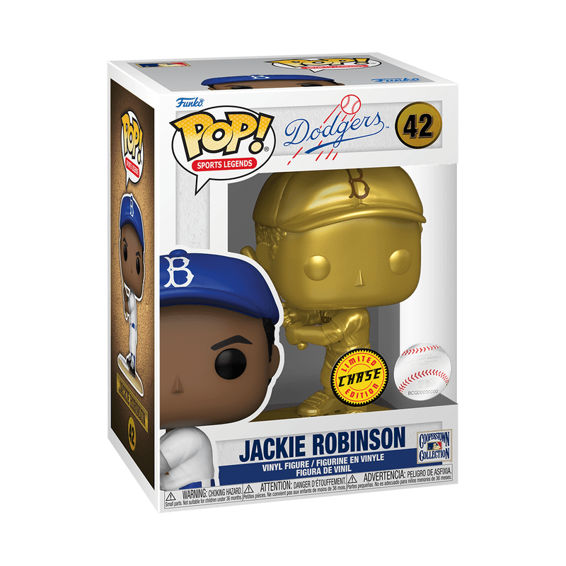 Pop! Sport Legends - Baseball - MLB Los Angeles Dodgers - Jackie Robinson - #42 - LIMITED CHASE Edition - Hobby Champion Inc