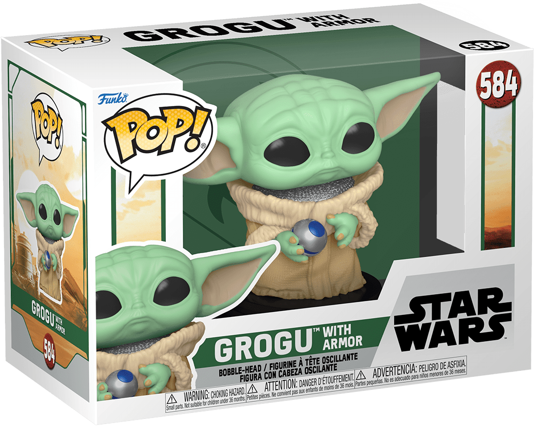 Pop! Star Wars - Grogu With Armor - #584 - Hobby Champion Inc