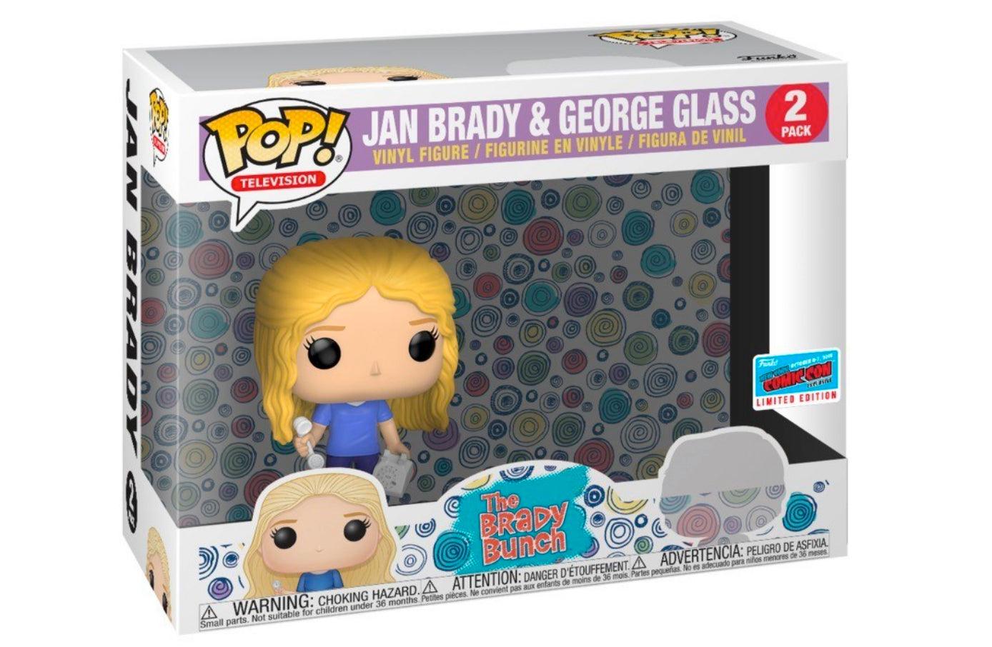 Pop! Television - The Brady Bunch - Jan Brady & George Glass - 2 Pack - EXCLUSIVE 2018 New York Comic Con - Hobby Champion Inc