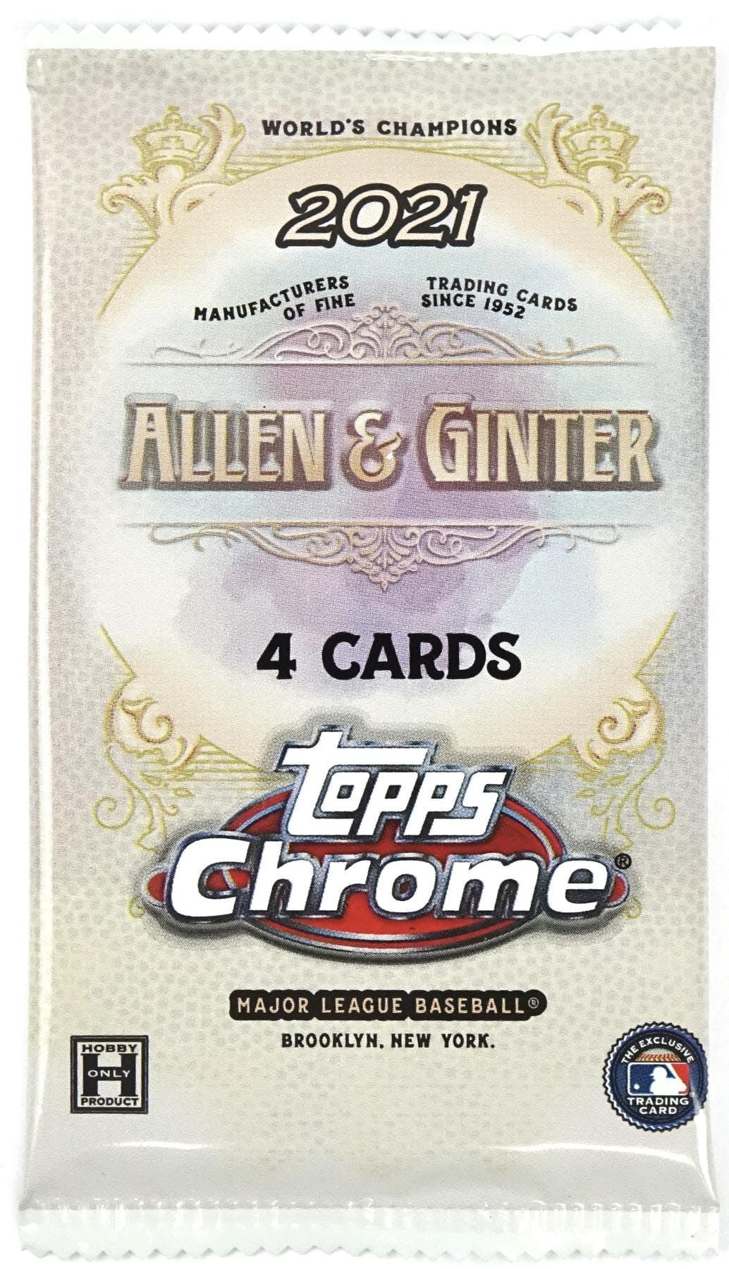 Baseball - 2021 - Topps Chrome - Allen & Ginter - Hobby Pack (4 Cards) - Hobby Champion Inc
