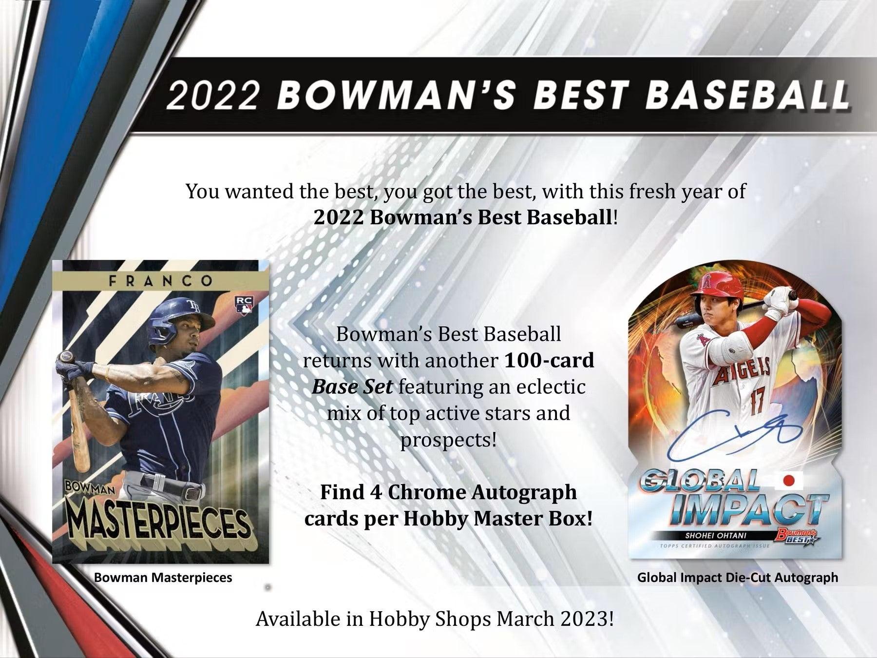 Baseball - 2022 - Bowman's Best - Hobby Box (12 Packs) - Hobby Champion Inc