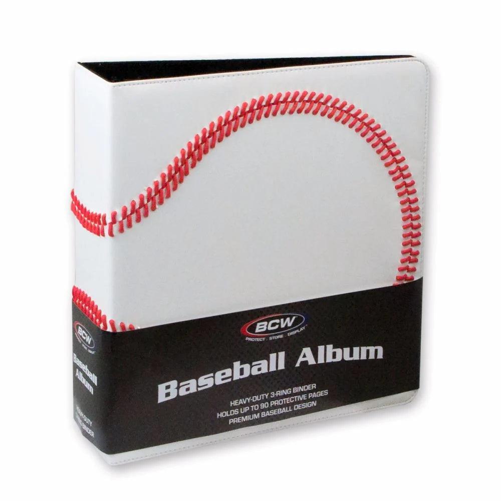 BCW - Album/Binder/Portfolio - 3'' Premium White - Baseball - Hobby Champion Inc