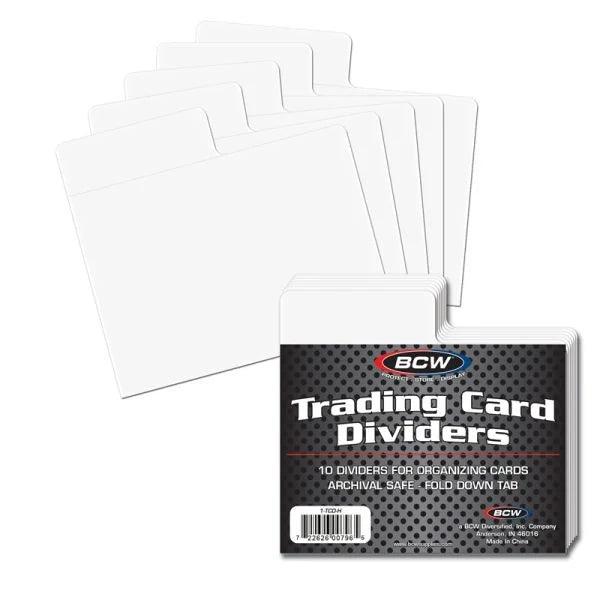 BCW - Card Dividers (Horizontal) - White Color - Hobby Champion Inc