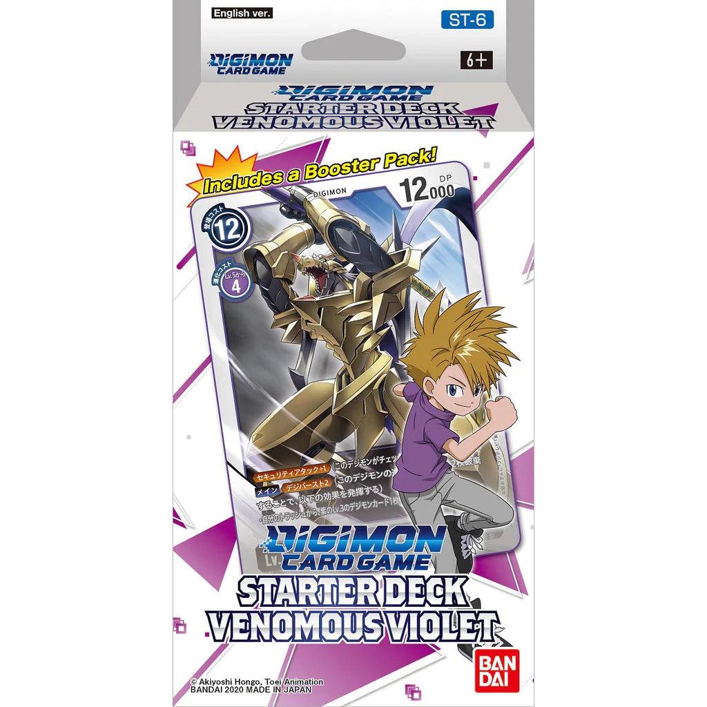 Digimon - Starter Deck (54 cards) and 1 Booster Pack - Venomous Violet - Hobby Champion Inc