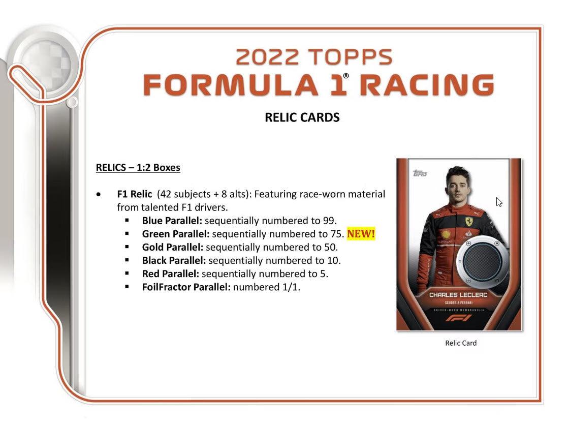 Formula 1 Racing (F1) - 2022 - Topps - Hobby Pack (8 Cards) - Hobby Champion Inc