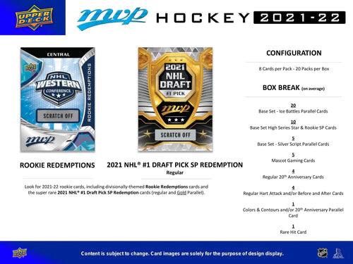 Hockey - 2021/22 - Upper Deck MVP - Hobby Box (20 Packs) - Hobby Champion Inc