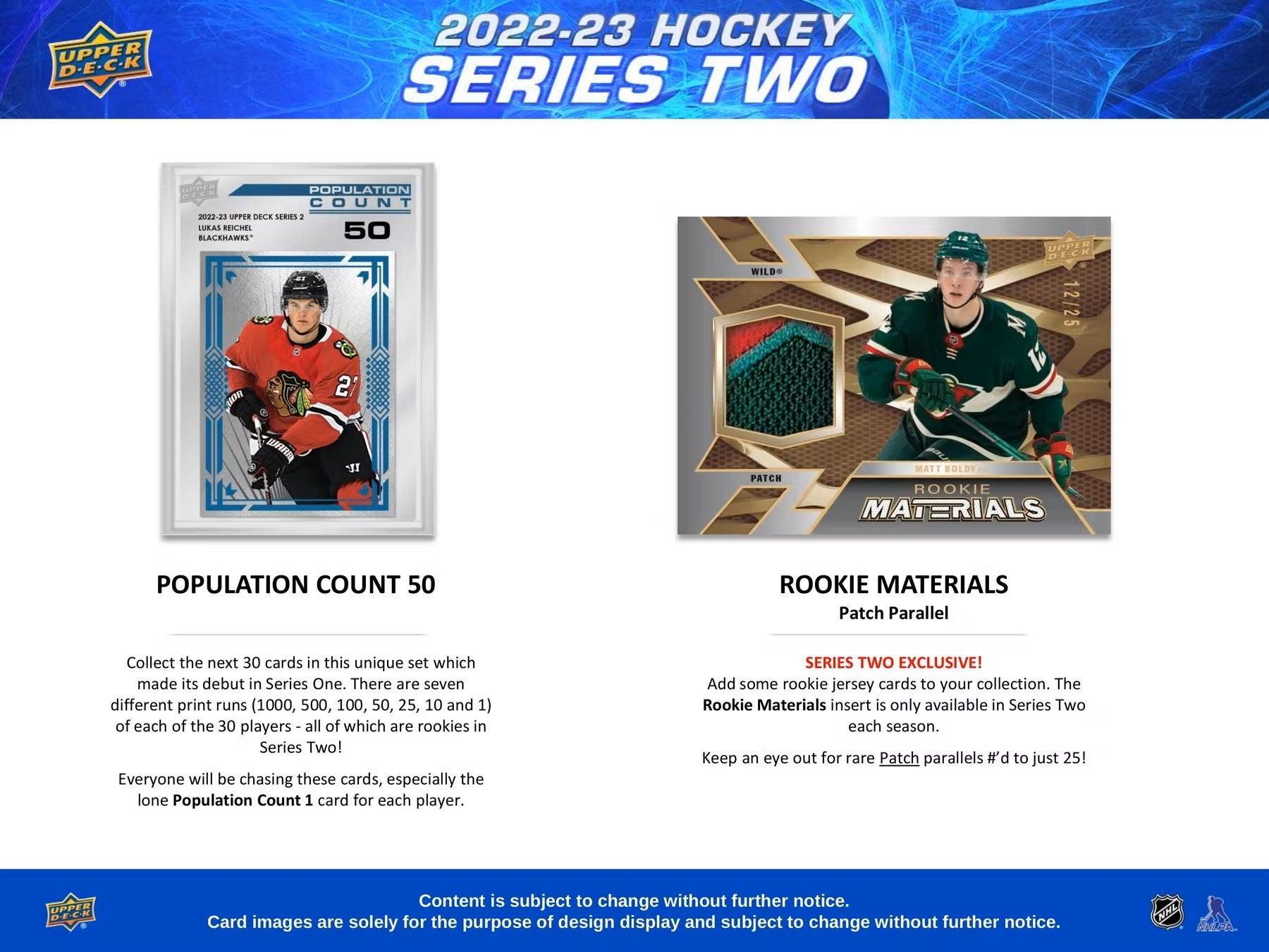 Hockey - 2022/23 - Upper Deck Series 2 - Hobby Box (24 Packs) - Hobby Champion Inc