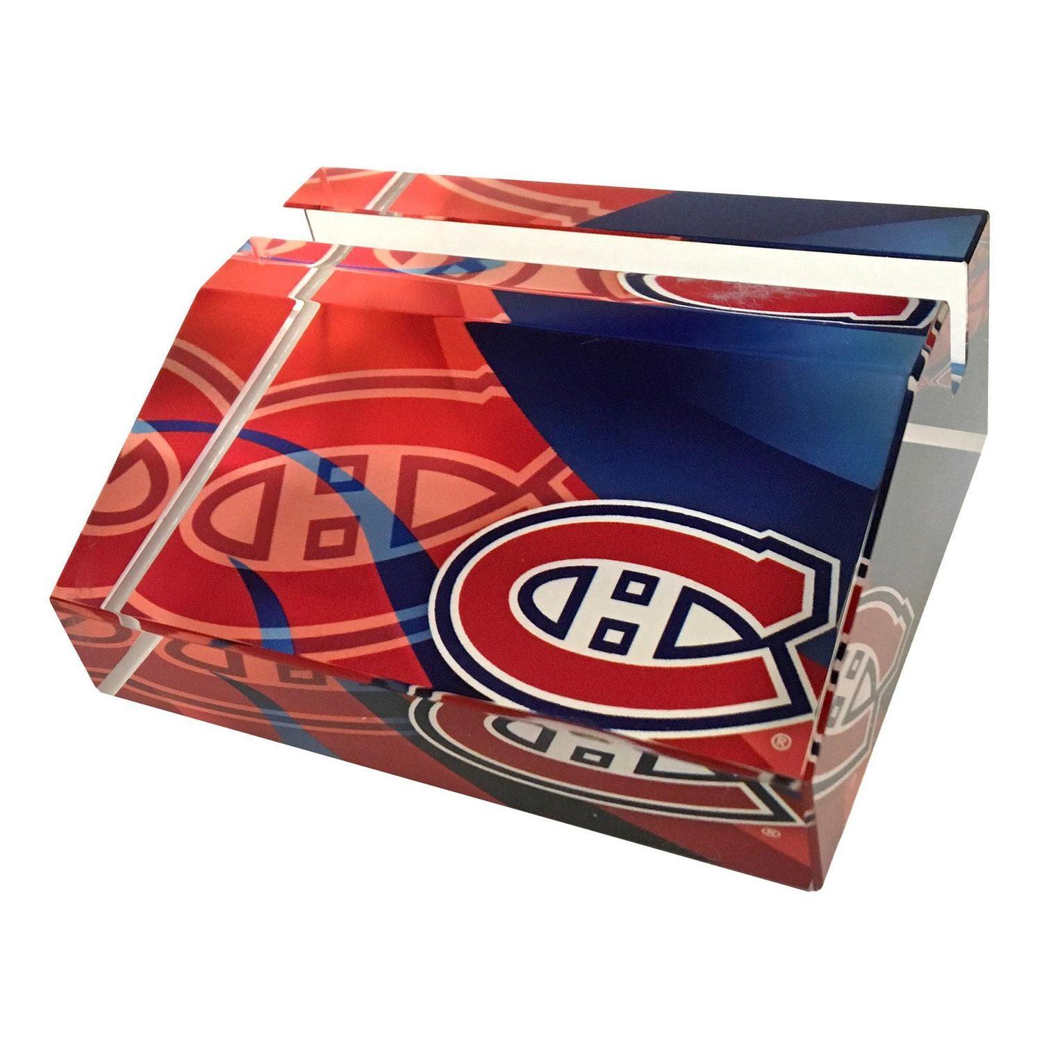 Hockey - Card Holder - NHL Crystal Collectible - Montreal Canadiens - Hobby Champion Inc