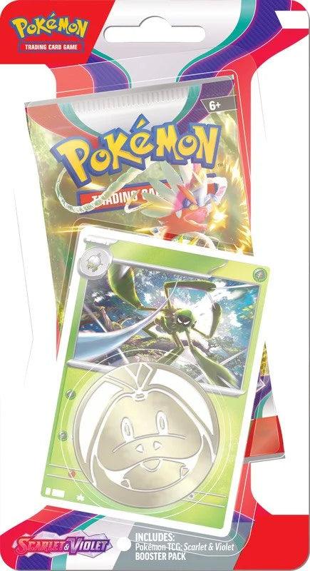 Pokemon Blister Pack - Scarlet & Violet - 1 Booster Pack & 1 Coin & Spidops Promo Card - Hobby Champion Inc